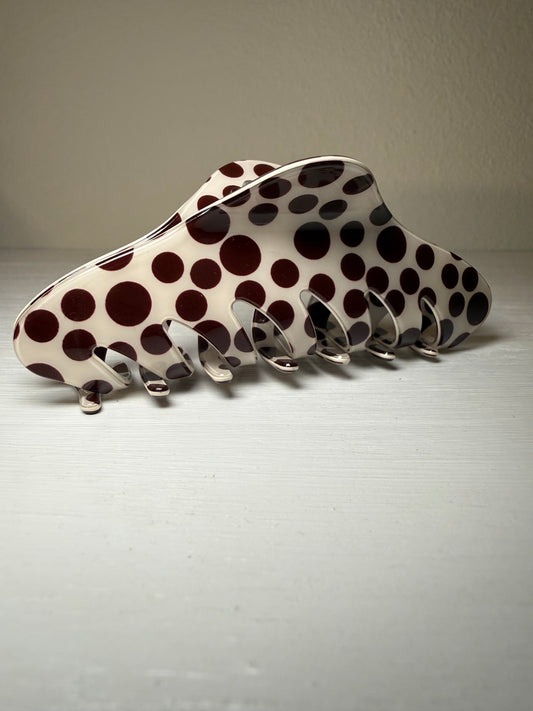 Flat Polka Dot Claw Clip