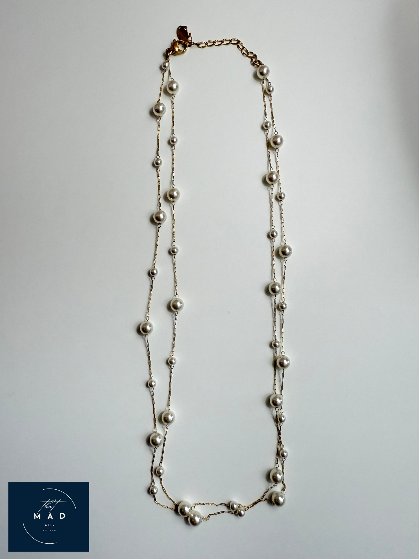 Celeste Pearl Chain Necklace