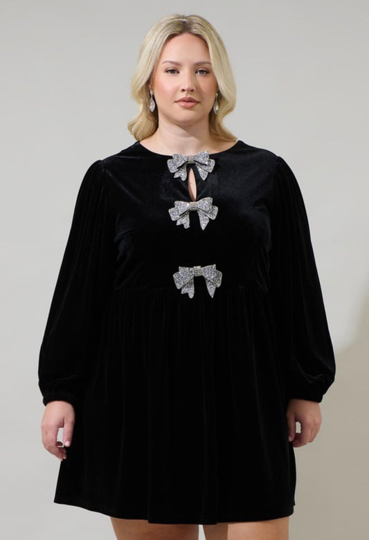 Velvet Bow Dress