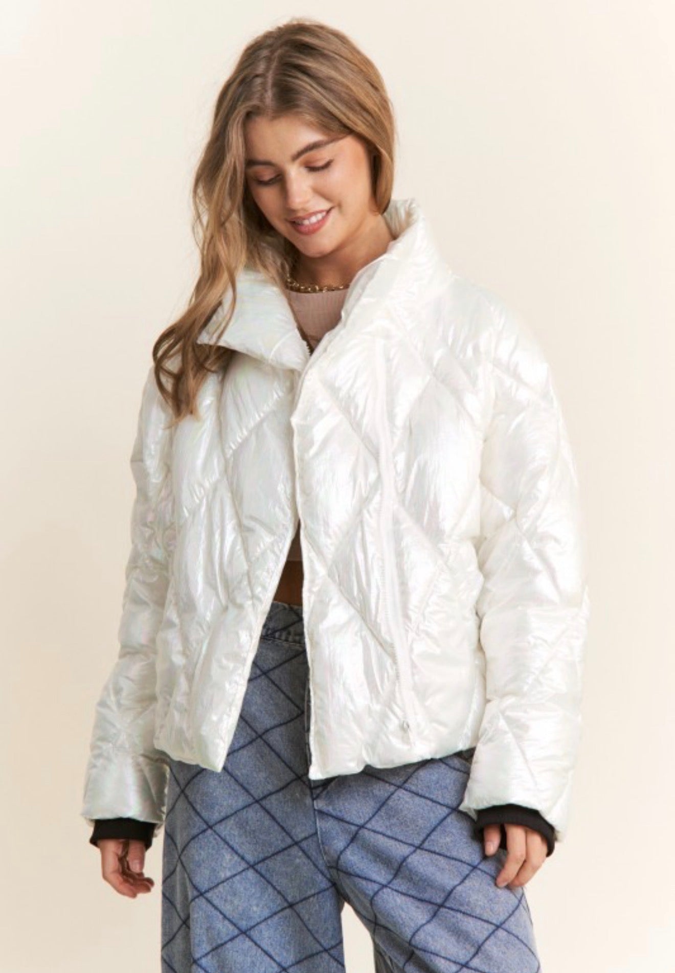 Mock Neck Puffer Jacket