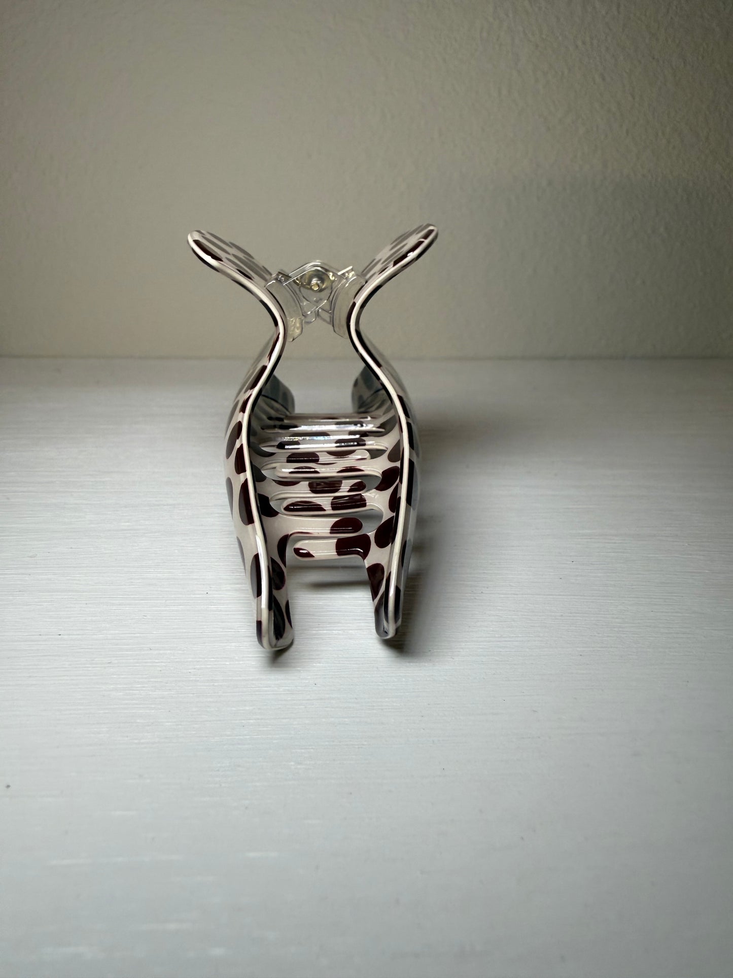 Curved Polka Dot Claw Clip