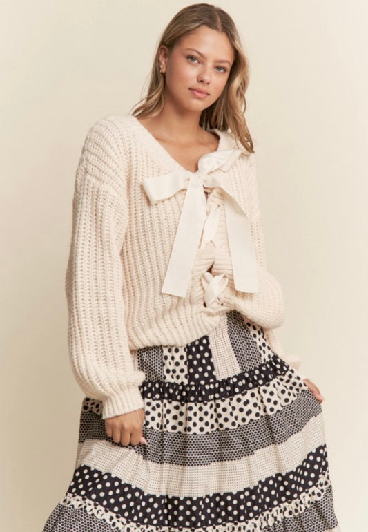 Ribbon Knit Sweater