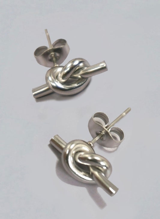 Silver Knot Studs