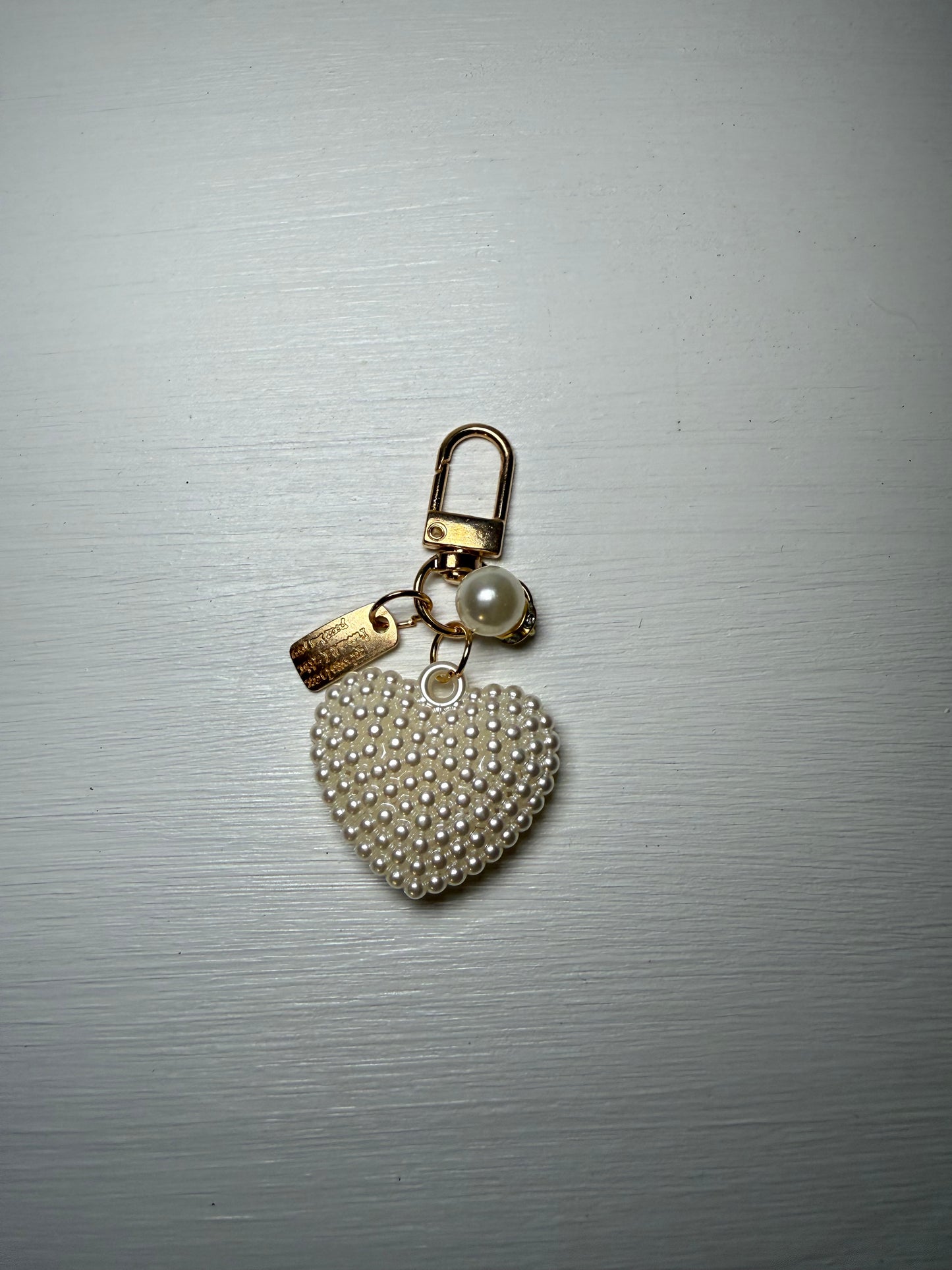 Pearl Heart Keychain