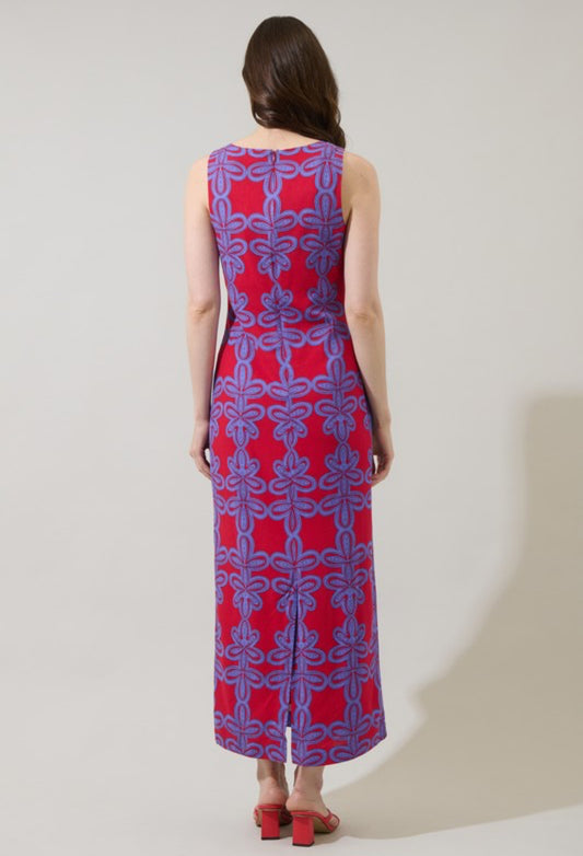Violet Bloom Maxi Dress