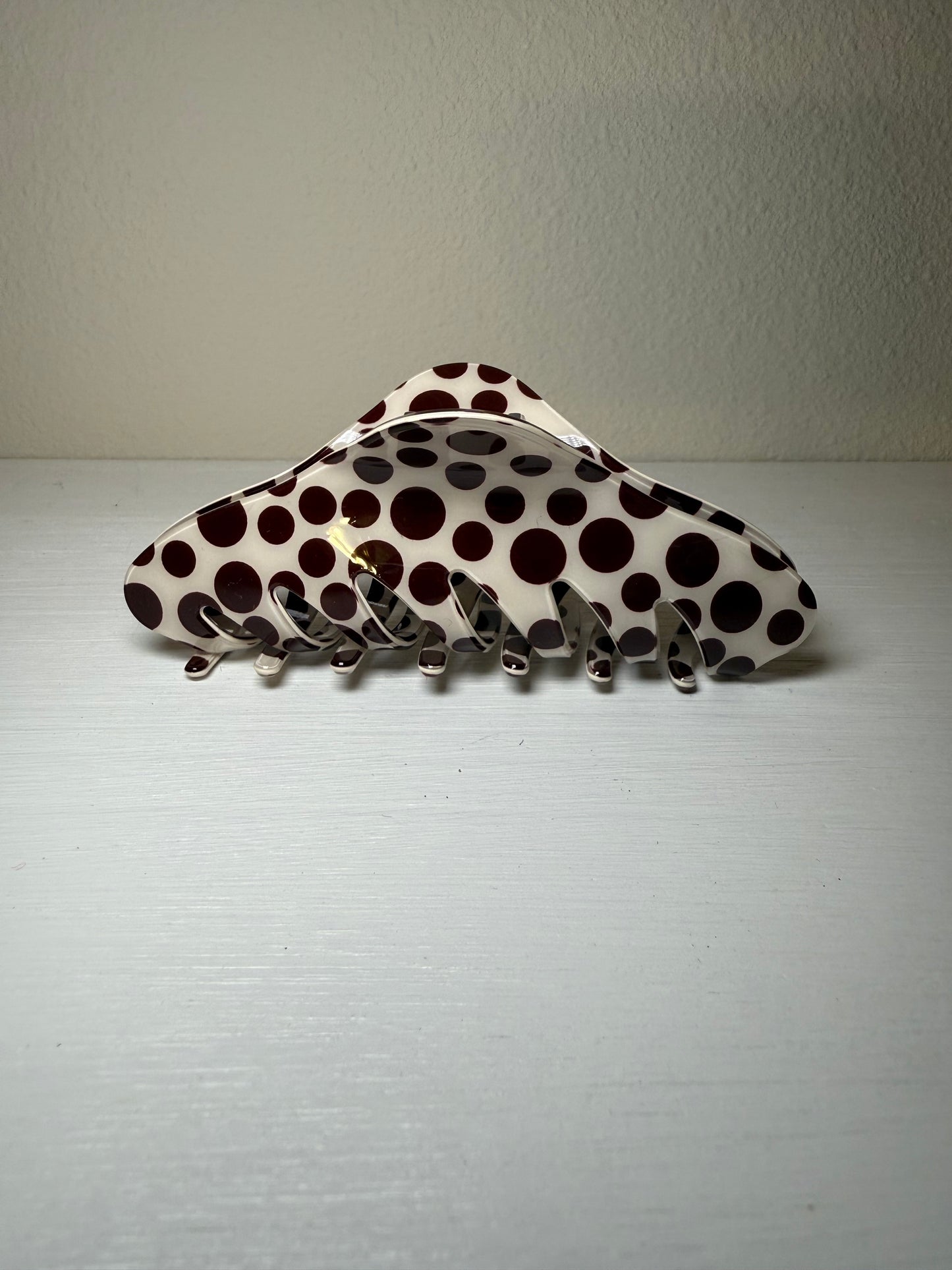 Flat Polka Dot Claw Clip