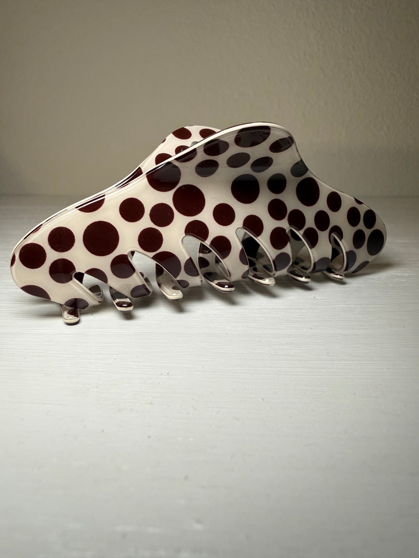 Flat Polka Dot Claw Clip