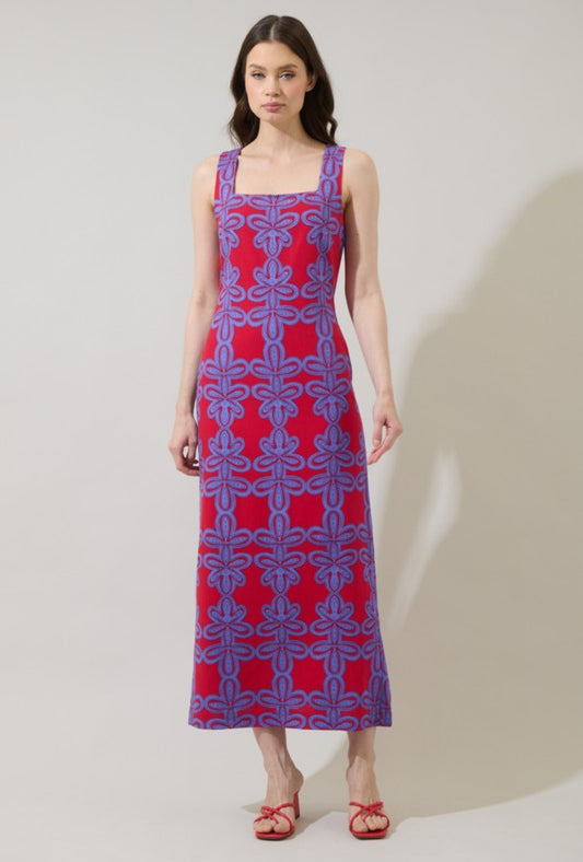 Violet Bloom Maxi Dress